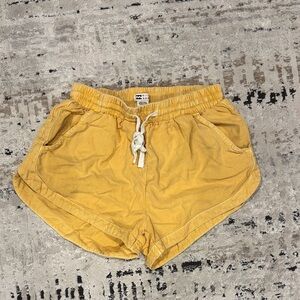 Billabong Mustard Yellow Athletic Shorts